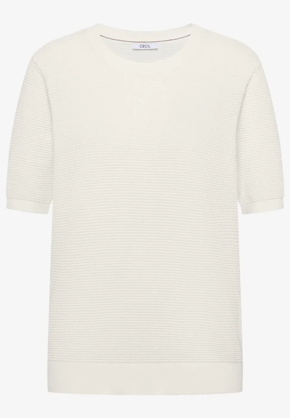 Kurzarm Pullover mit Struktur