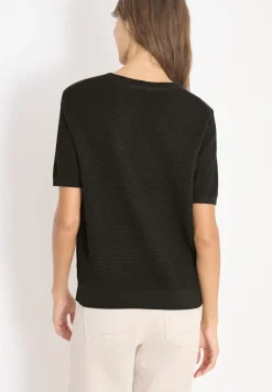 Kurzarm Pullover mit Struktur