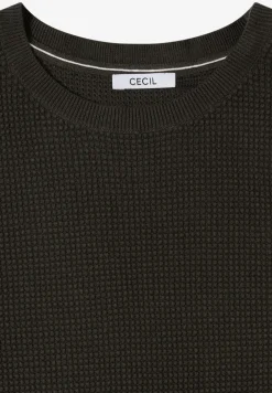 Kurzarm Pullover mit Struktur