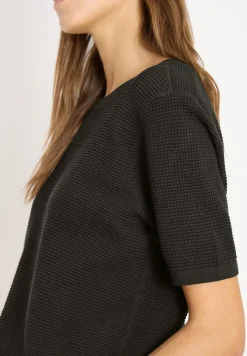 Kurzarm Pullover mit Struktur