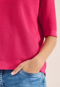 Kurzarm Pullover mit Struktur