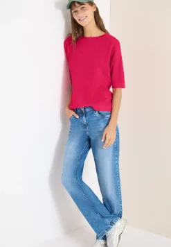 Kurzarm Pullover mit Struktur