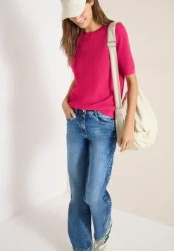 Kurzarm Pullover mit Struktur