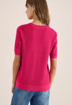 Kurzarm Pullover mit Struktur