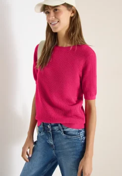 Kurzarm Pullover mit Struktur