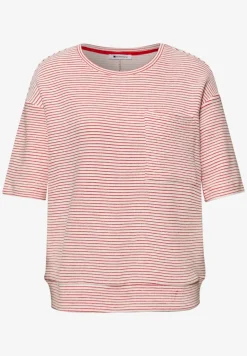 Kurzarmshirt mit Strukturstreifen