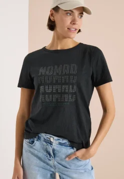 Kurzarm Shirt im Ausbrenner-Look