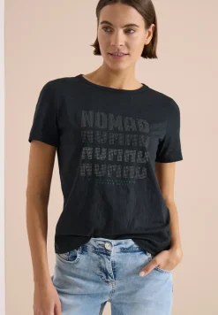 Kurzarm Shirt im Ausbrenner-Look