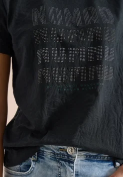 Kurzarm Shirt im Ausbrenner-Look