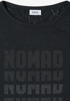 Kurzarm Shirt im Ausbrenner-Look