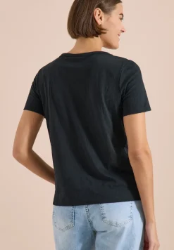 Kurzarm Shirt im Ausbrenner-Look