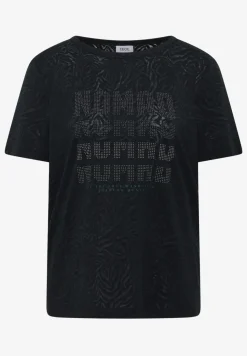 Kurzarm Shirt im Ausbrenner-Look