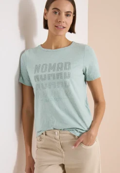 Kurzarm Shirt im Ausbrenner-Look