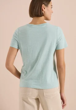 Kurzarm Shirt im Ausbrenner-Look