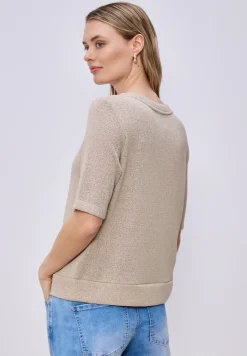 Kurzarm Shirt im schimmernden Look
