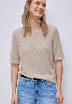 Kurzarm Shirt im schimmernden Look