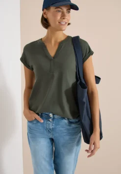 Kurzarm Shirt im Tunika-Look