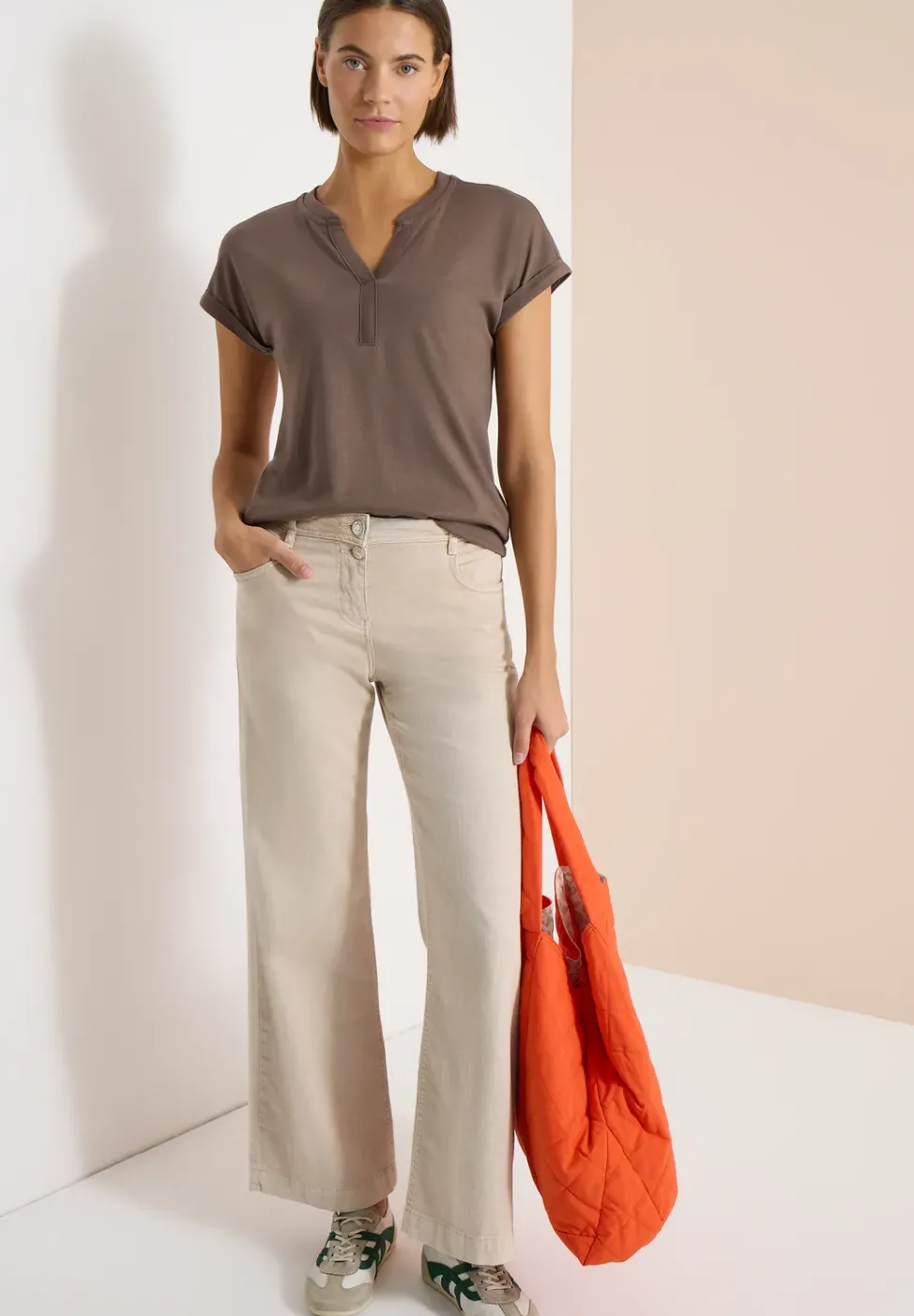 Kurzarm Shirt im Tunika-Look