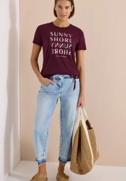 Kurzarm Shirt in Ausbrenner-Optik