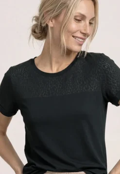 Kurzarm Shirt mit Ausbrennerdetails
