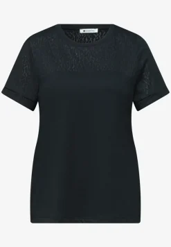 Kurzarm Shirt mit Ausbrennerdetails