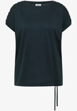 Kurzarm Shirt mit Boatneck und Raffung