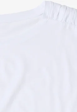 Kurzarm Shirt mit Boatneck und Raffung