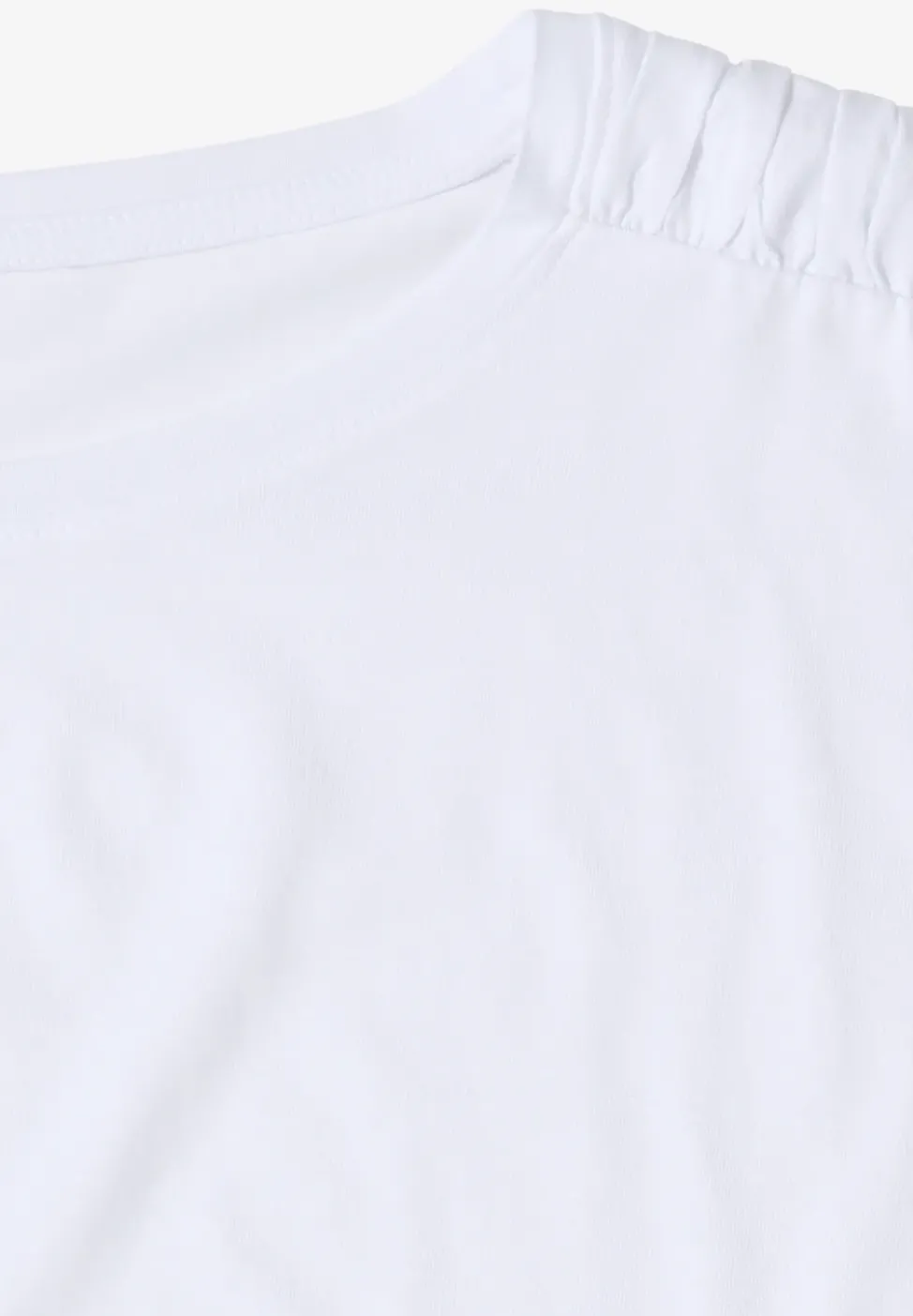 Kurzarm Shirt mit Boatneck und Raffung