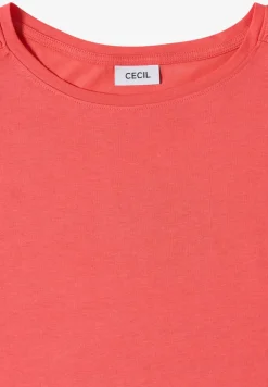 Kurzarm Shirt mit Boatneck und Raffung