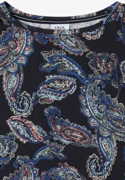 Kurzarm Shirt mit Boat Neck und Raffung