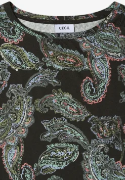 Kurzarm Shirt mit Boat Neck und Raffung
