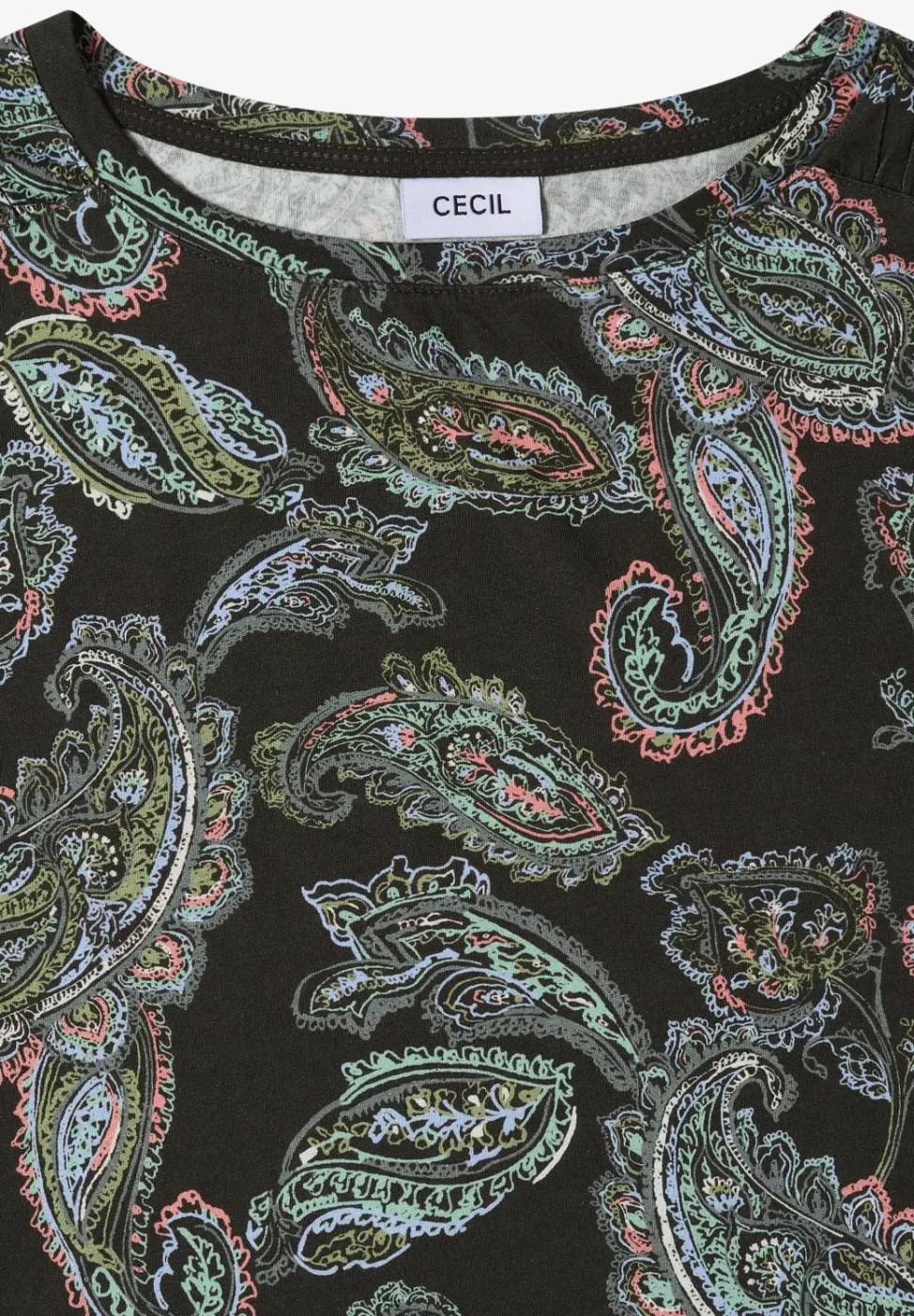 Kurzarm Shirt mit Boat Neck und Raffung