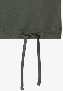 Kurzarm Shirt mit Boatneck und Raffung