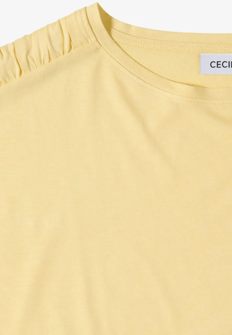 Kurzarm Shirt mit Boatneck und Raffung