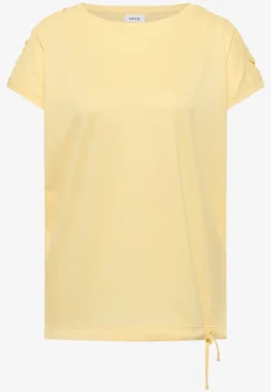 Kurzarm Shirt mit Boatneck und Raffung
