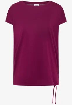 Kurzarm Shirt mit Boatneck und Raffung