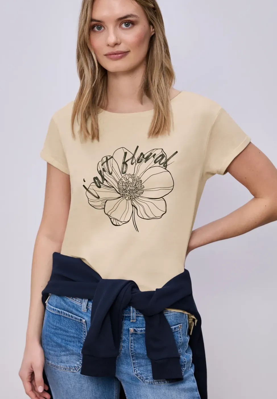Kurzarm Shirt mit floralem Artwork