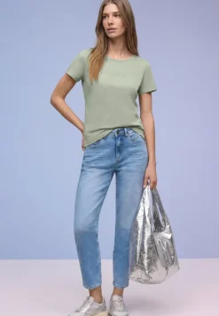 Kurzarm Shirt mit Folien-Wording