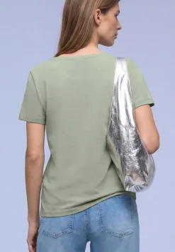 Kurzarm Shirt mit Folien-Wording
