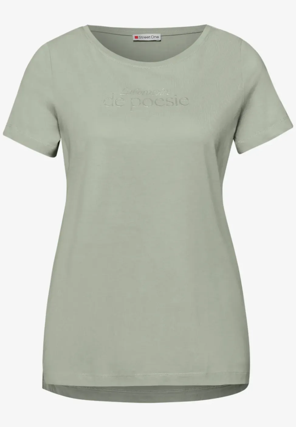 Kurzarm Shirt mit Folien-Wording