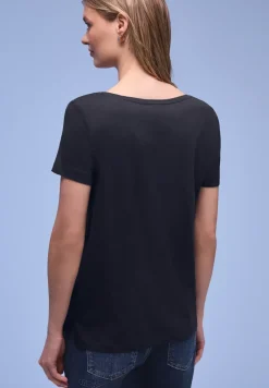 Kurzarm Shirt mit Folien-Wording