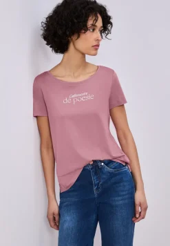 Kurzarm Shirt mit Folien-Wording
