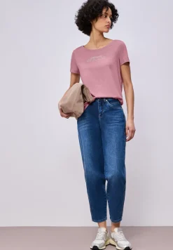 Kurzarm Shirt mit Folien-Wording