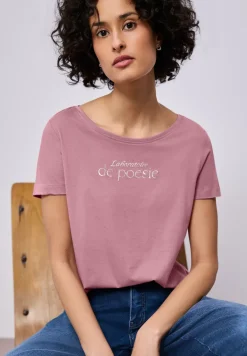 Kurzarm Shirt mit Folien-Wording