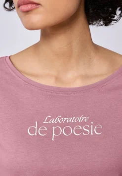 Kurzarm Shirt mit Folien-Wording