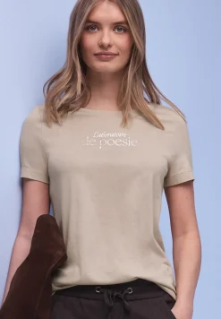 Kurzarm Shirt mit Folien-Wording
