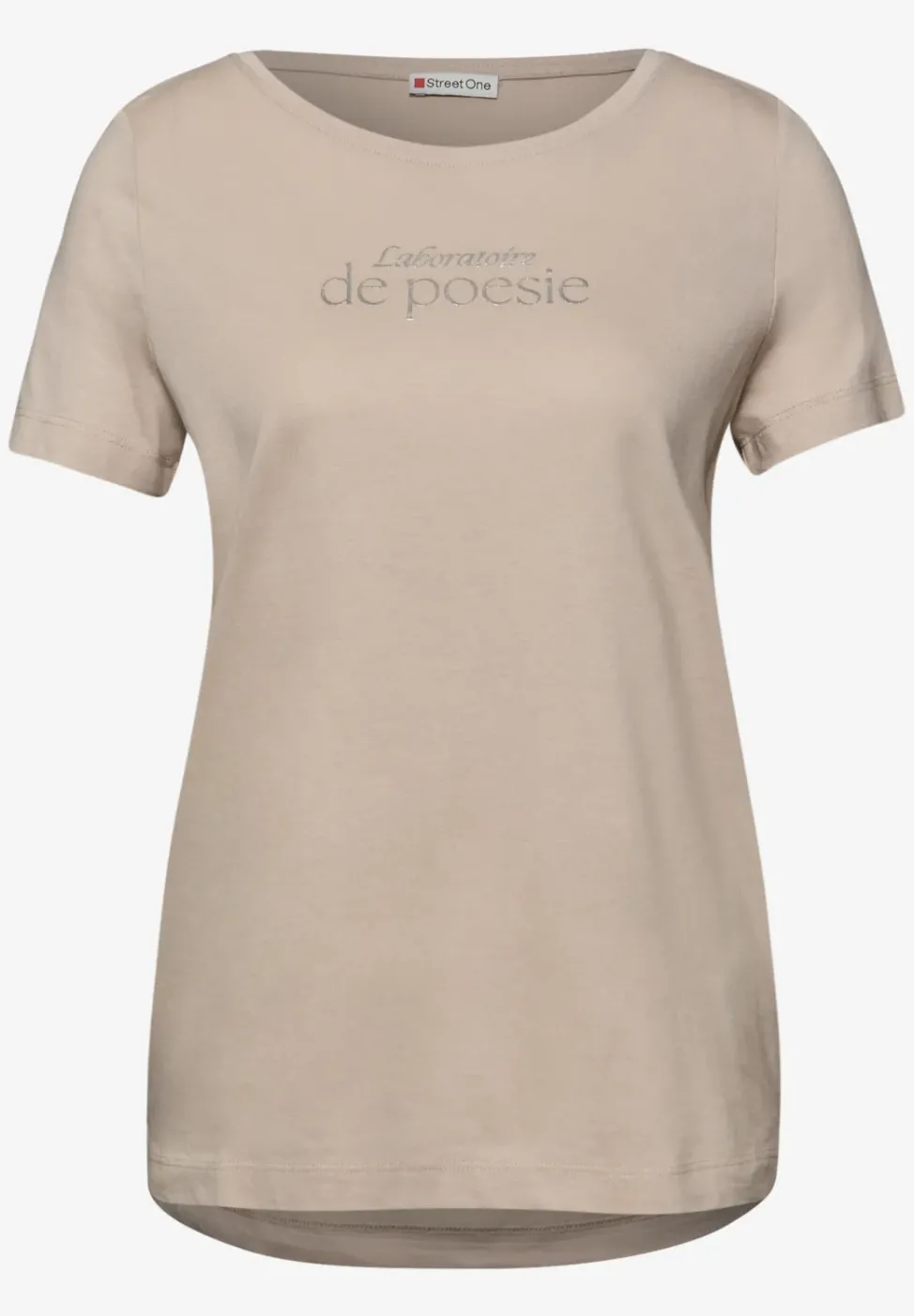 Kurzarm Shirt mit Folien-Wording