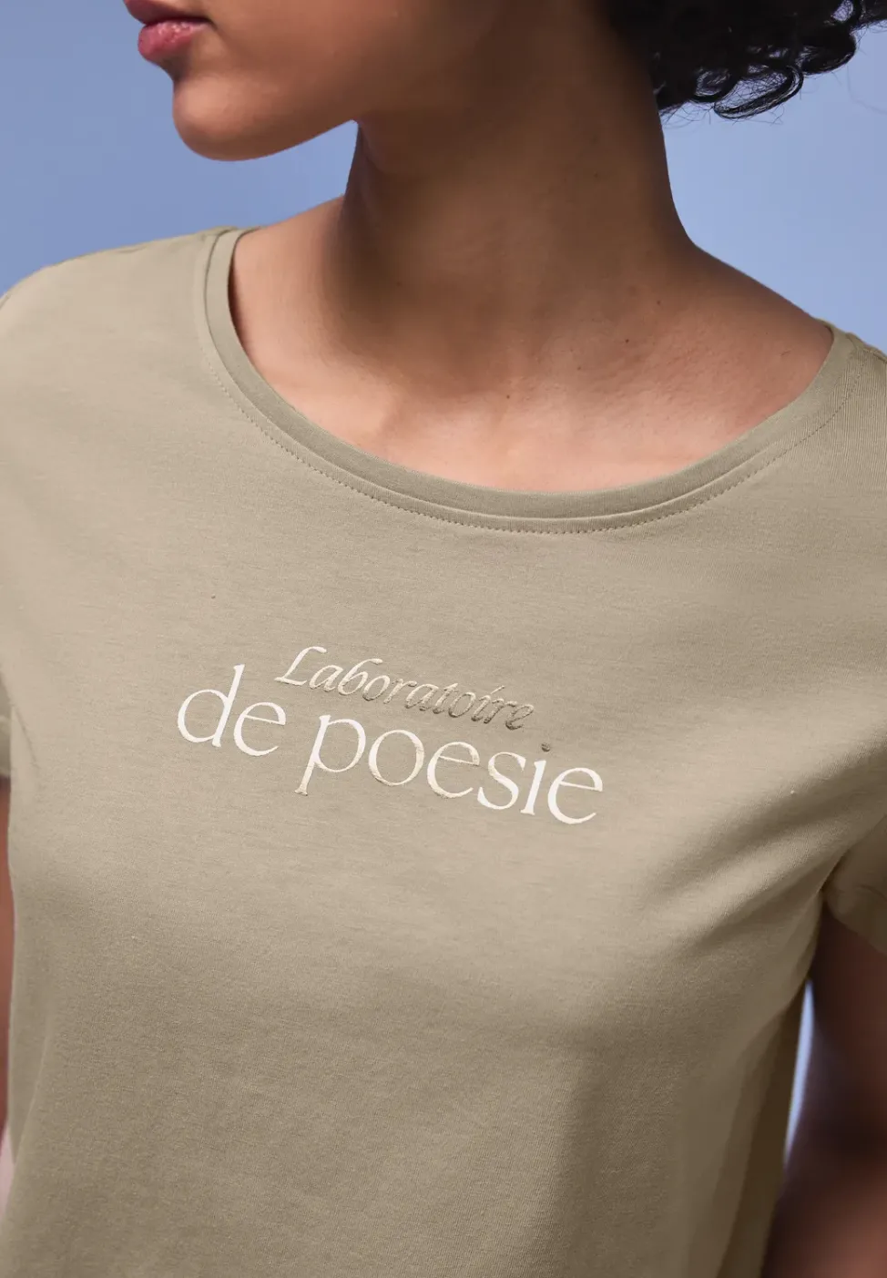 Kurzarm Shirt mit Folien-Wording