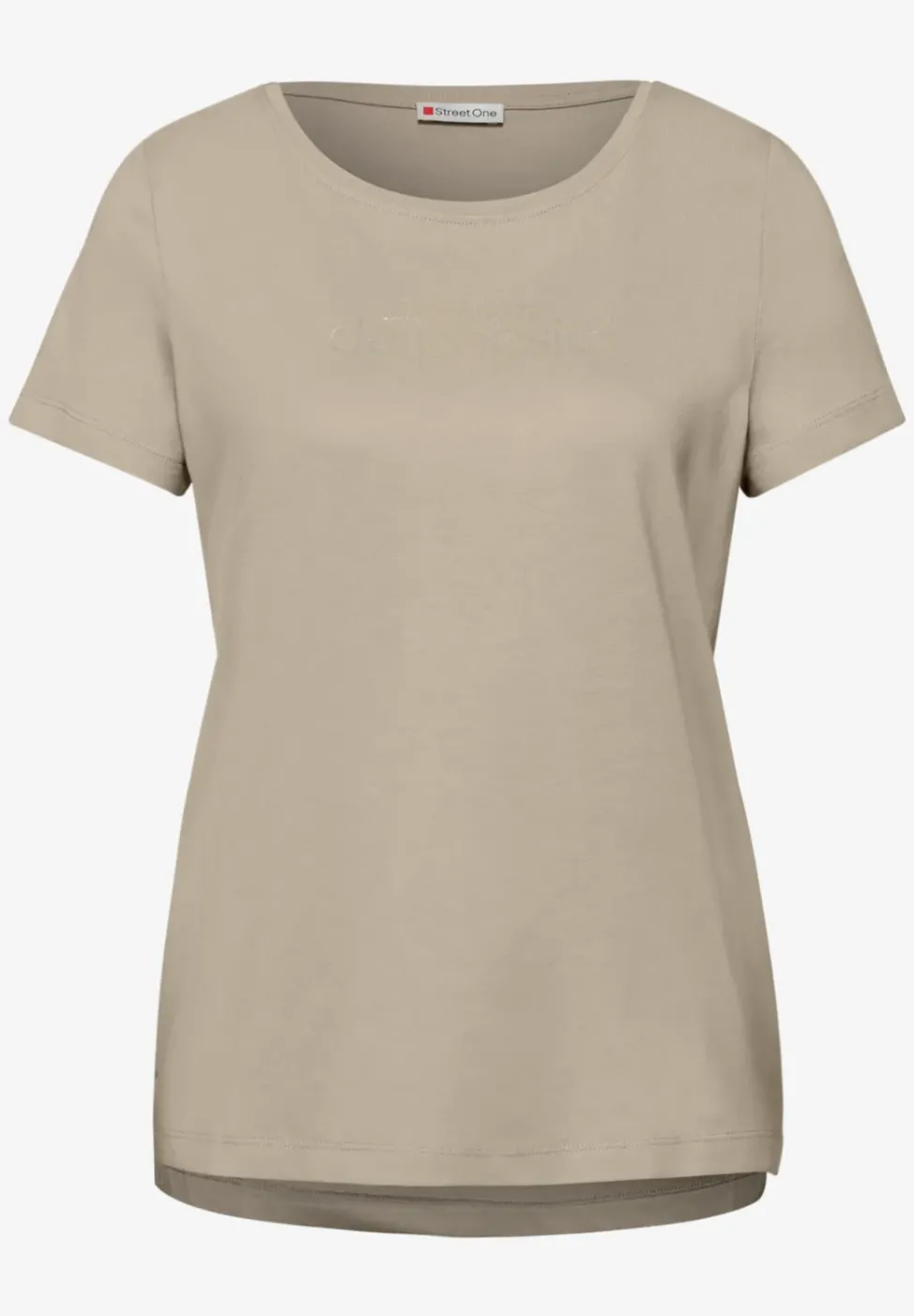 Kurzarm Shirt mit Folien-Wording