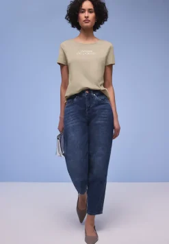 Kurzarm Shirt mit Folien-Wording